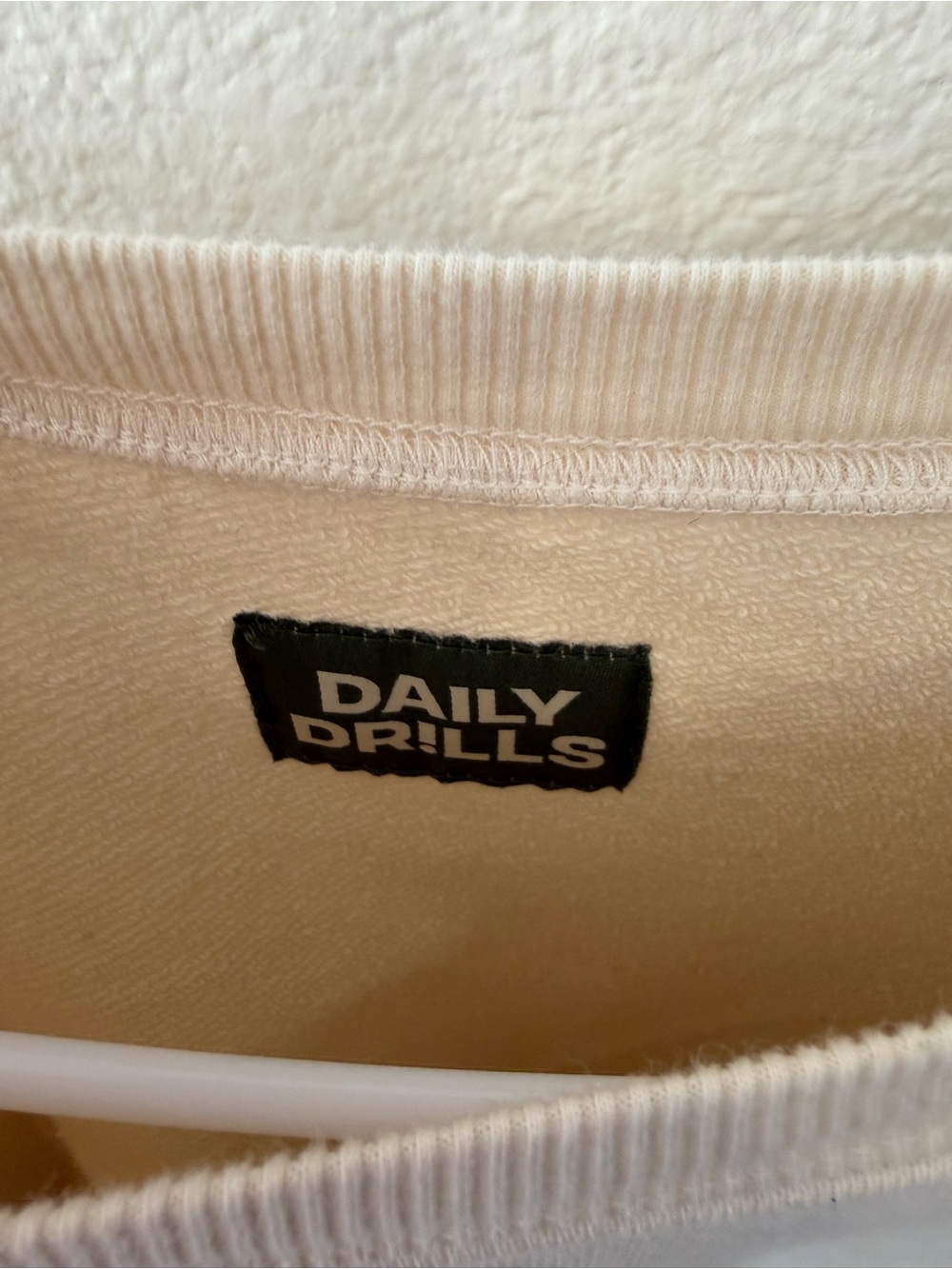 Daily Drills Cream Crewneck Sweatshirt - Picture 2 of 5